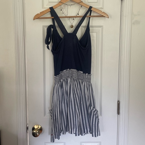 Y2K Hollister Co. Blue Mixed Media Mini Dress - Picture 6 of 7